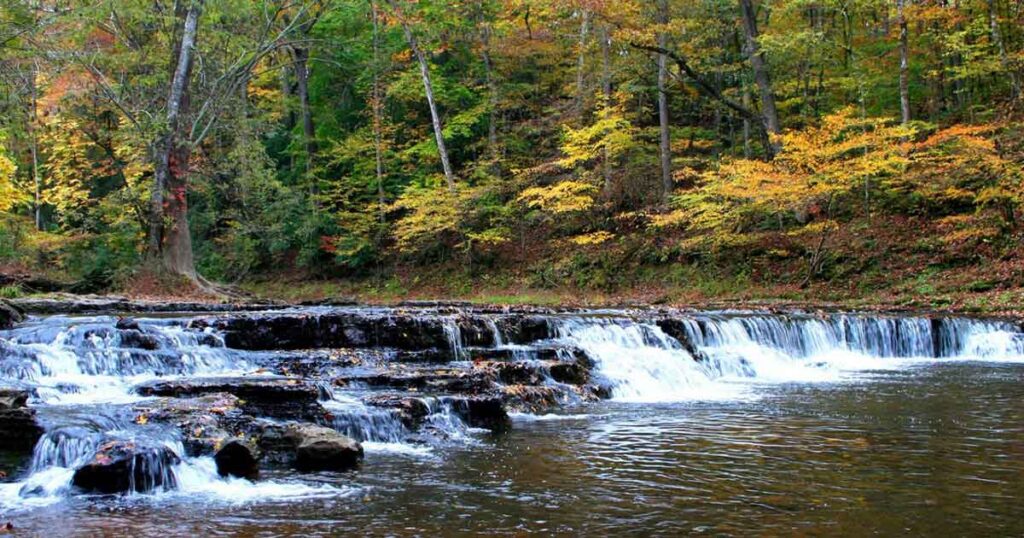 David Crockett State Park smaller waterfall